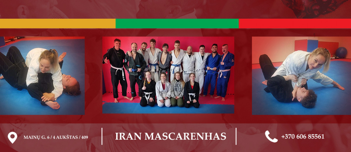 Braziliško džiu džitsu kovos meno treniruotės suaugusiems pas Iran Mascarenhas