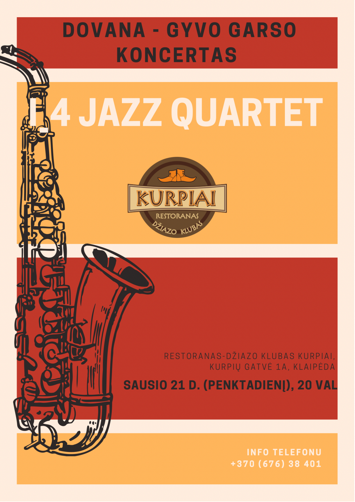 Gyvo garso koncertas - I_4 Jazz Quartet