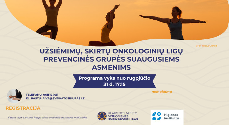 ONKOLOGINIŲ LIGŲ PREVENCIJOS GRUPĖ SUAUGUSIESIEMS