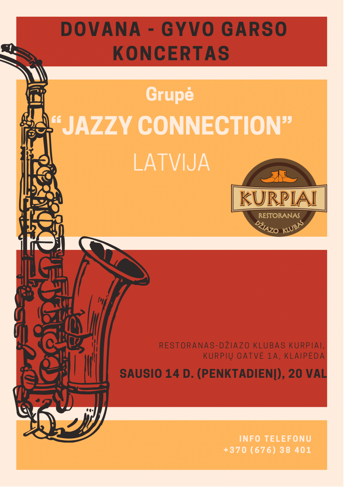 Gyvo garso koncertas - "Jazzy Connection" (Latvija)
