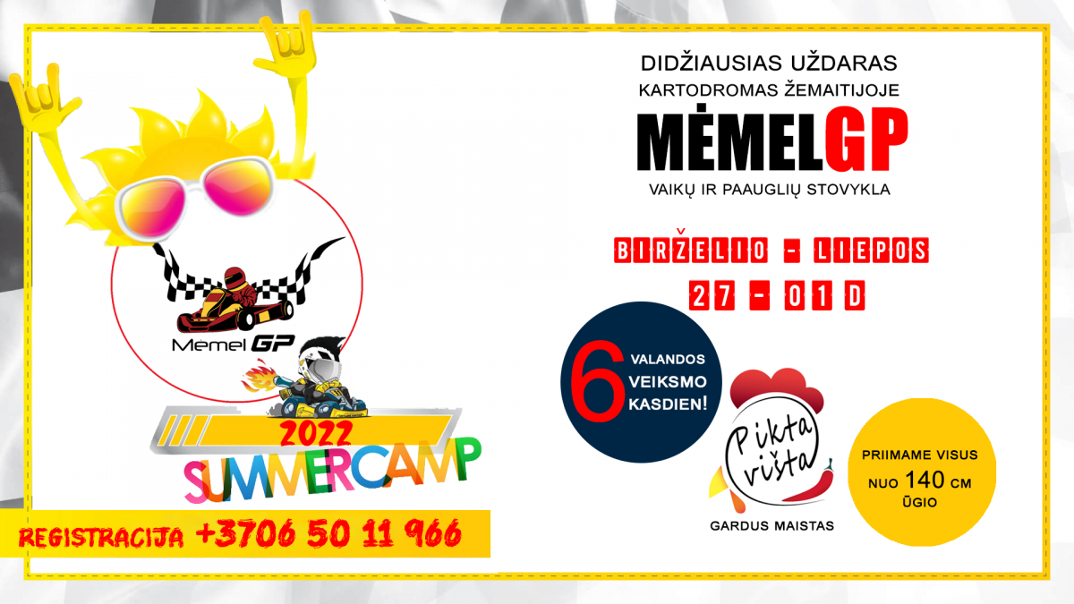 MemelGP vaikų ir paauglių stovykla