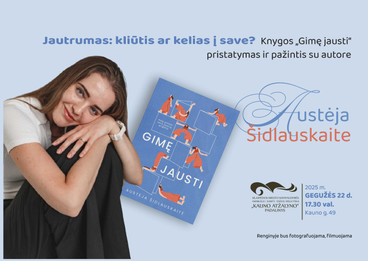 Renginio nuotrauka, Austėjos Šidlauskaitės knygos „Gimę jausti“ pristatymas
