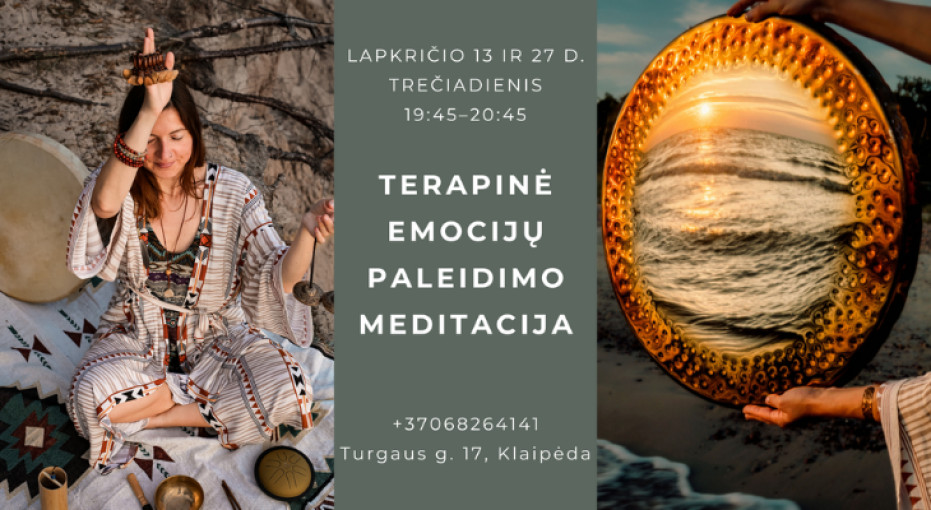 Renginio nuotrauka, TERAPINĖ EMOCIJŲ PALEIDIMO MEDITACIJA