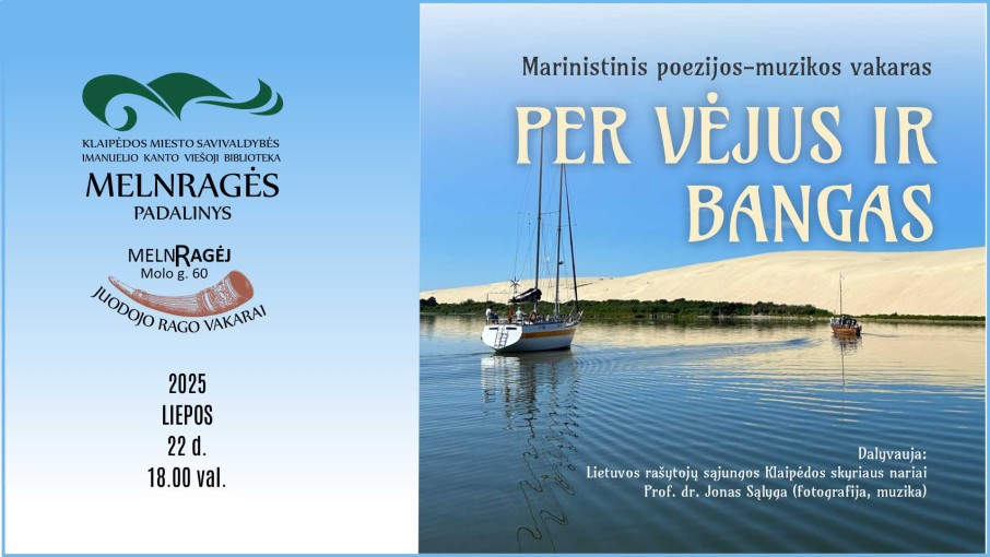 Renginio nuotrauka, Marinistinis poezijos ir muzikos vakaras „Per vėjus ir bangas“