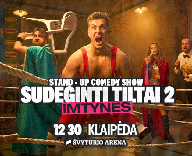 Renginio nuotrauka, D. Klajumas ir J. Jankevičius: „Sudeginti tiltai 2: imtynės“