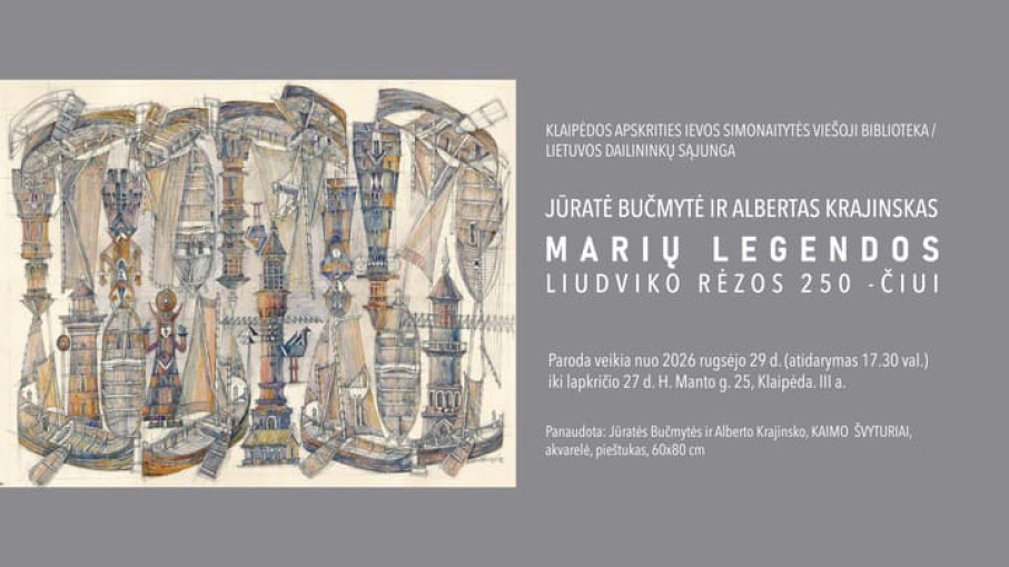 Renginio nuotrauka, Jūratės Bučmytės ir Alberto Krajinsko parodos „Marių legendos Liudviko Rėzos 250-čiui“ atidarymas