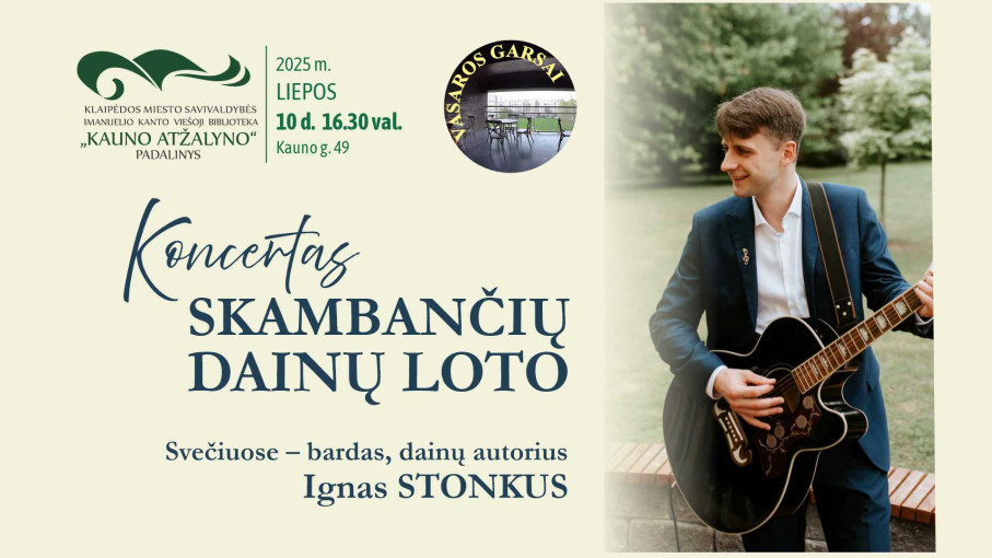 Renginio nuotrauka, Muzikinė popietė „Skambančių dainų loto“ su Ignu Stonkumi
