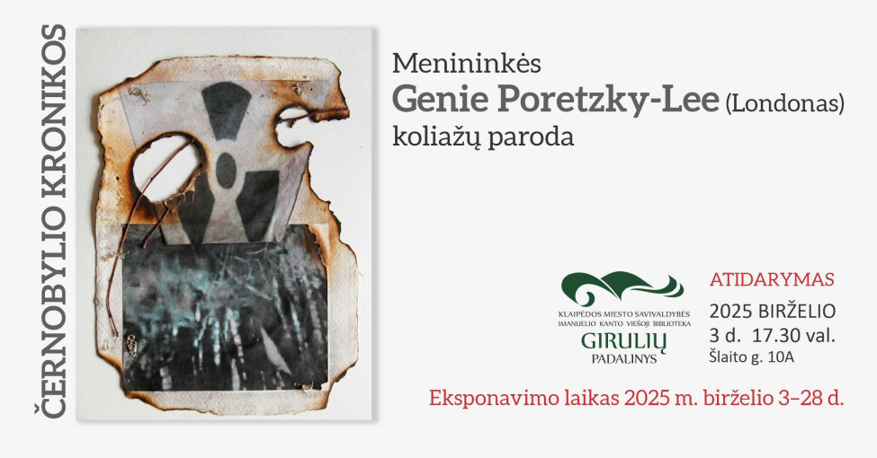 Renginio nuotrauka, Menininkės Genie Poretzky-Lee koliažų parodos „Černobylio kronikos“ atidarymas