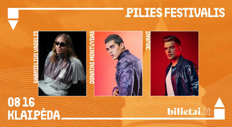 Renginio nuotrauka, Donatas Montvydas, Gabrielius Vagelis, Jovani | Pilies festivalis | Klaipėda