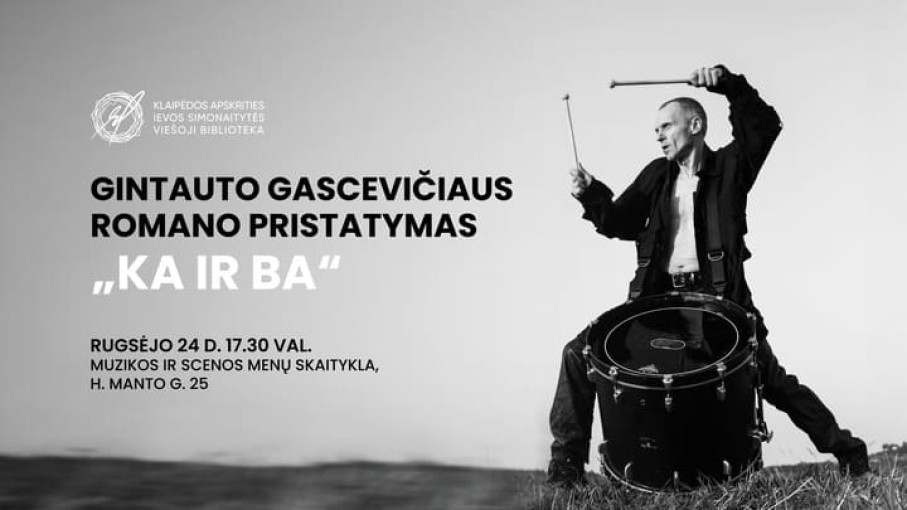 Renginio nuotrauka, Gintauto Gascevičiaus romano „Ka ir Ba“ pristatymas