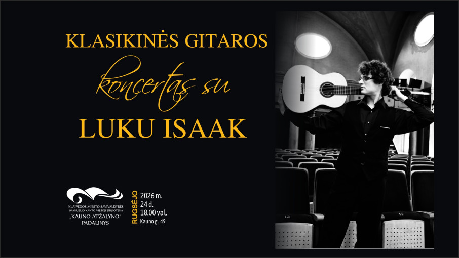Renginio nuotrauka, Klasikinės gitaros koncertas su Luku Isaak – nuo Europos iki Pietų Amerikos