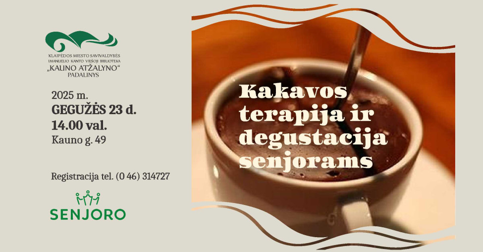 Renginio nuotrauka, Kakavos terapija ir degustacija senjorams