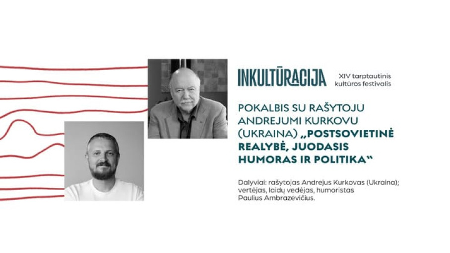 Renginio nuotrauka, INKTR'26 Pokalbis su rašytoju Andrejumi Kurkovu (Ukraina) „Postsovietinė realybė, juodasis humoras ir politika“