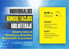 Nemokamos individualios konsultacijos kompiuterių ir išmaniųjų įrenginių naudojimo klausimais