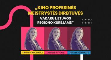 Kino profesinės meistrystės dirbtuvės Lietuvos regiono kūrėjams „Kino industrijos užkulisiai ir perspektyvos“