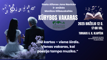 Poeto Alfonso Jono Navicko ir jo anūkės Monikos Glibauskaitės kūrybos vakaras