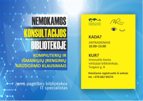 Konsultacijos kompiuterių ir išmaniųjų įrenginių naudojimo klausimais