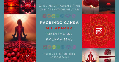 PAGRINDO ČAKROS MEDITACIJA + KVĖPAVIMAS