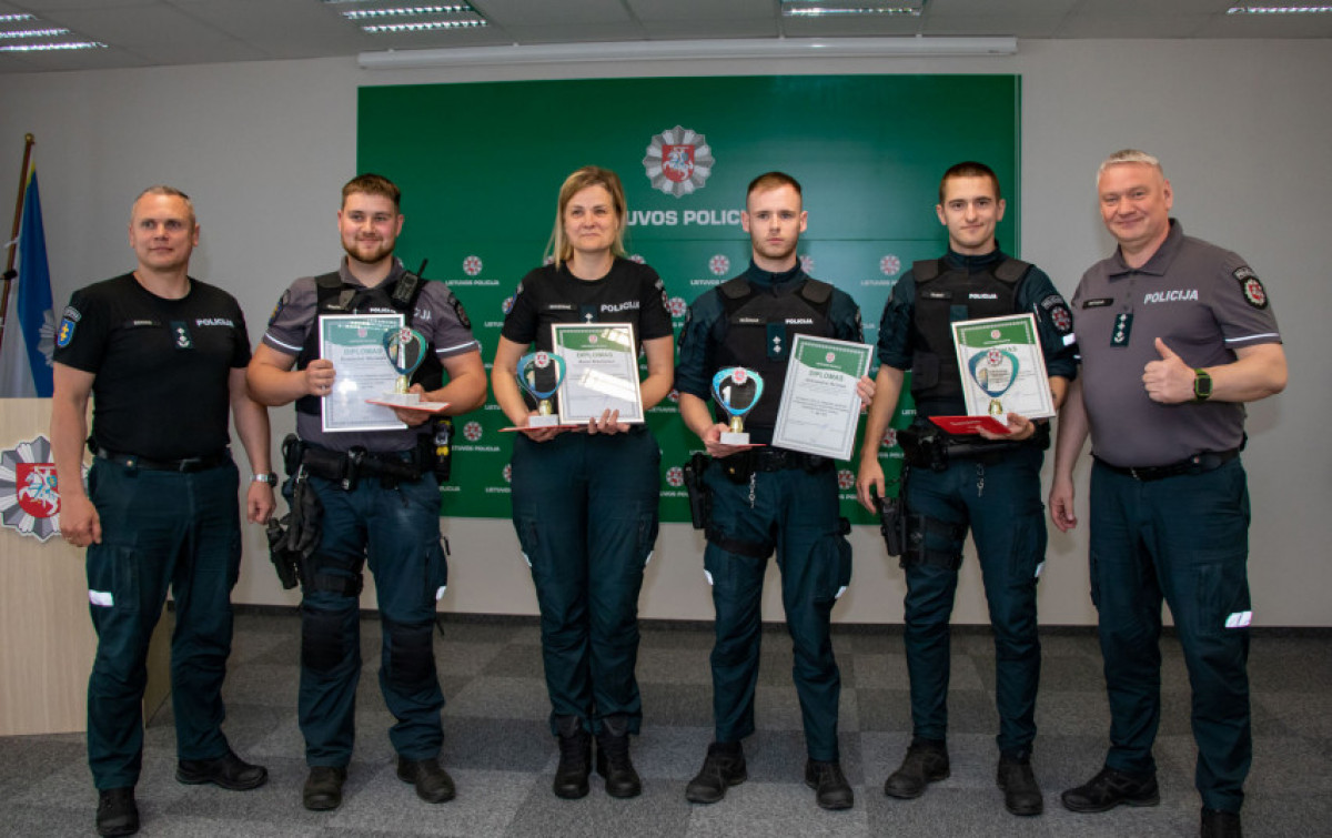 Išrinkta geriausia 2023 m. Klaipėdos apskrities policijos pareigūnų komanda