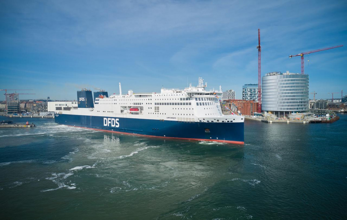 Klaipėdoje naujausiam „DFDS" laivui oficialiai suteiktas vardas