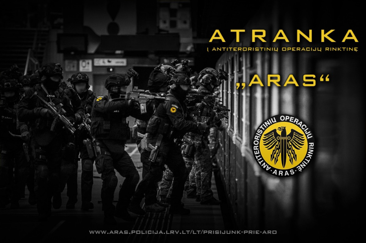 Skelbiama atranka į Lietuvos policijos antiteroristinių operacijų rinktinę "Aras"