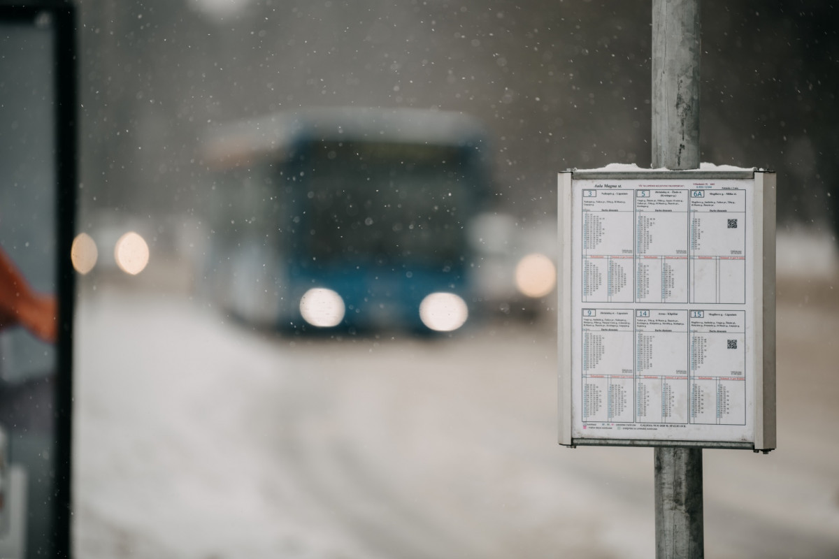 Klaipėdos keleivinis transportas: dėl prastų oro sąlygų trumpinami maršrutai