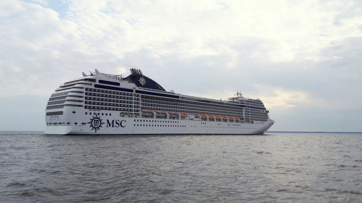 Šiandien kruizinis laivas „MSC Poesia“ į uostamiestį atplukdė užsienio turistus