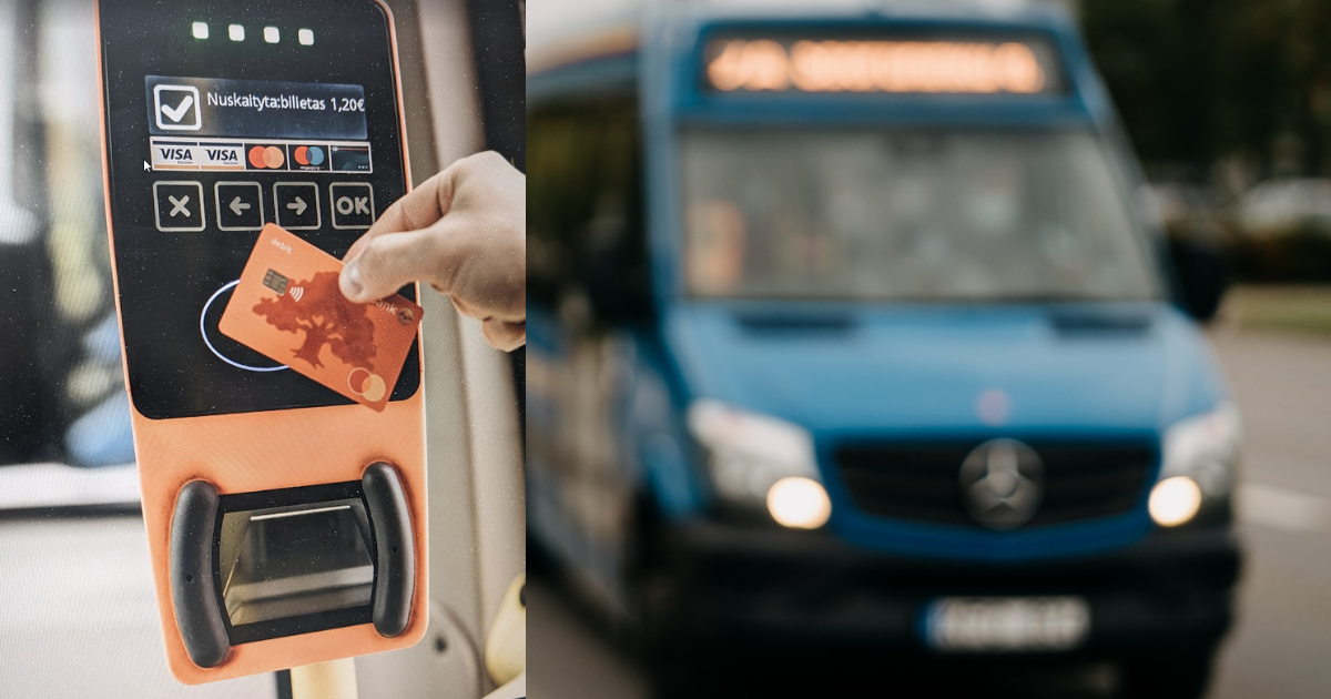 Daugiau kaip 1000 keleivių Klaipėdoje važiavo autobusu nuskaitydami bankines korteles