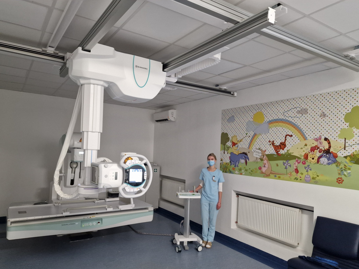Klaipėdos vaikų ligoninės radiologijos skyriuje jau sumontuotas naujas rentgeno diagnostikos aparatas