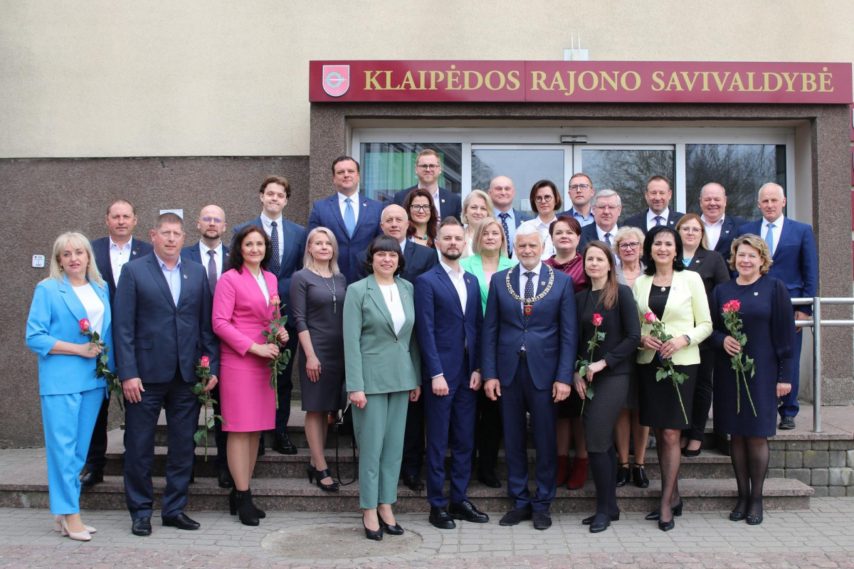 Vakar įvyko pirmasis naujai išrinktos Klaipėdos rajono savivaldybės tarybos posėdis