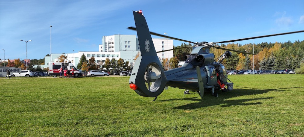 Gelbėjimo operacijai buvo aktyvuotas Karinių oro pajėgų sraigtasparnis
