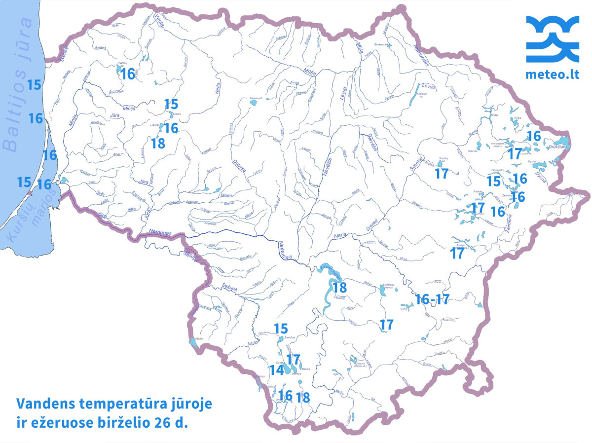 vandens temperatura
