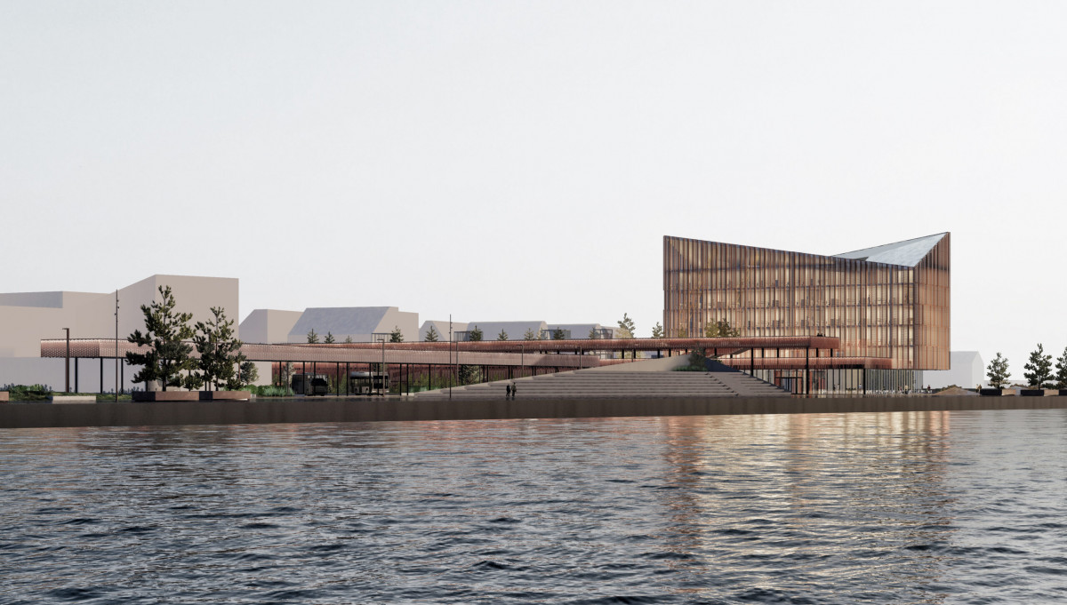 Kruiziniams laivams švartuoti skirtos krantinės ir naujo Uosto direkcijos administracinio pastato architektūros konkurse išrinktas laimėtojas
