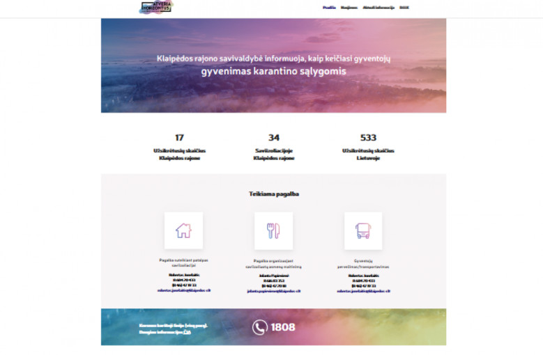 Klaipėdos rajono gyventojams – atskiras tinklalapis apie koronavirusą