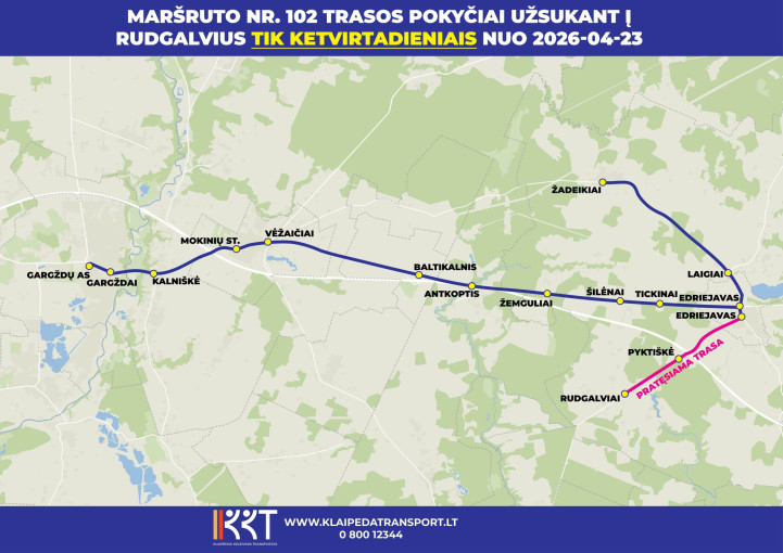 Klaipėdos rajono viešajame transporte – tvarkaraščių pakeitimai