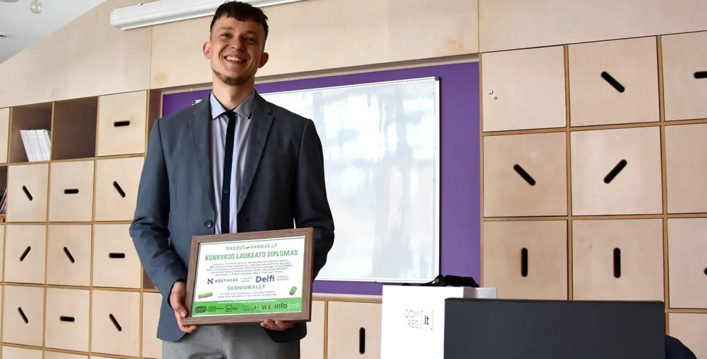 Klaipėdoje pagerbtas originaliausio lietuviško interneto vardo laureatas