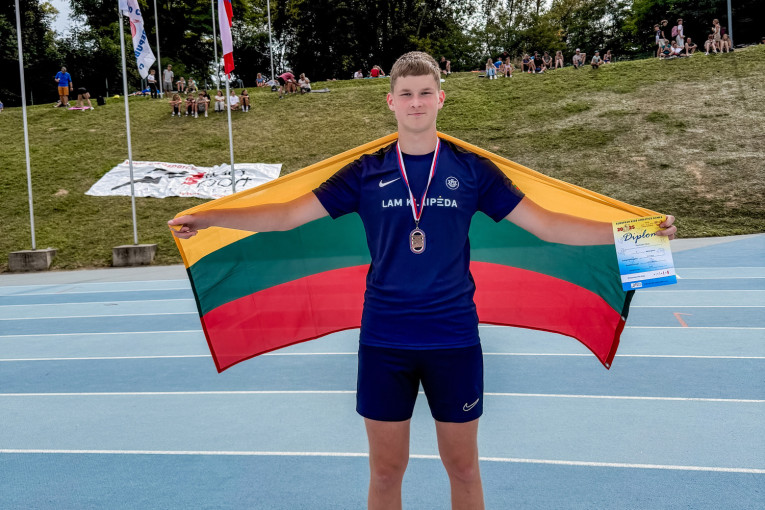 Klaipėdietis Vilius Navickas Europos vaikų žaidynėse iškovojo bronzos medalį