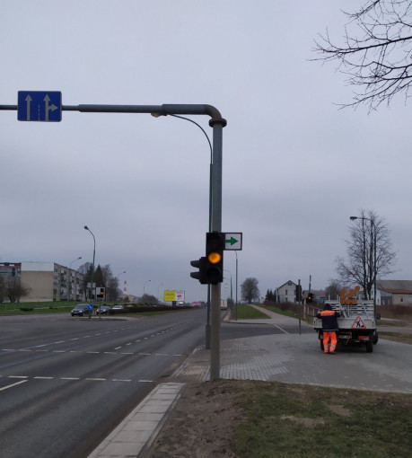 Žalios rodyklės grįžta į Klaipėdos šviesoforines sankryžas