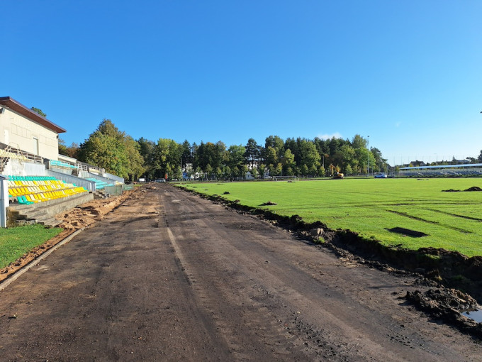 Pradėta Kretingos šaulių stadiono sportinės dalies rekonstrukcija