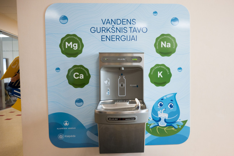 Klaipėdos švietimo įstaigose – stacionarios vandens gertuvės