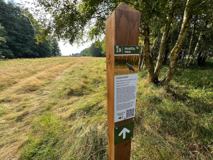 Naujiena Pamaryje - naujas pažintinis pėsčiųjų maršrutas „Paukščių takai“