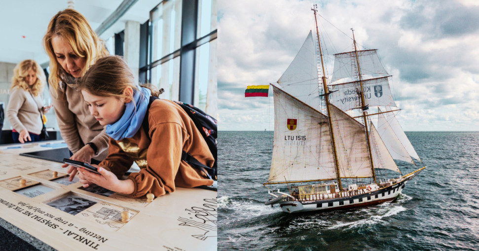 Mokomasis burlaivis „Brabander“ plukdys moksleivius po Klaipėdos jūrų uosto akvatoriją