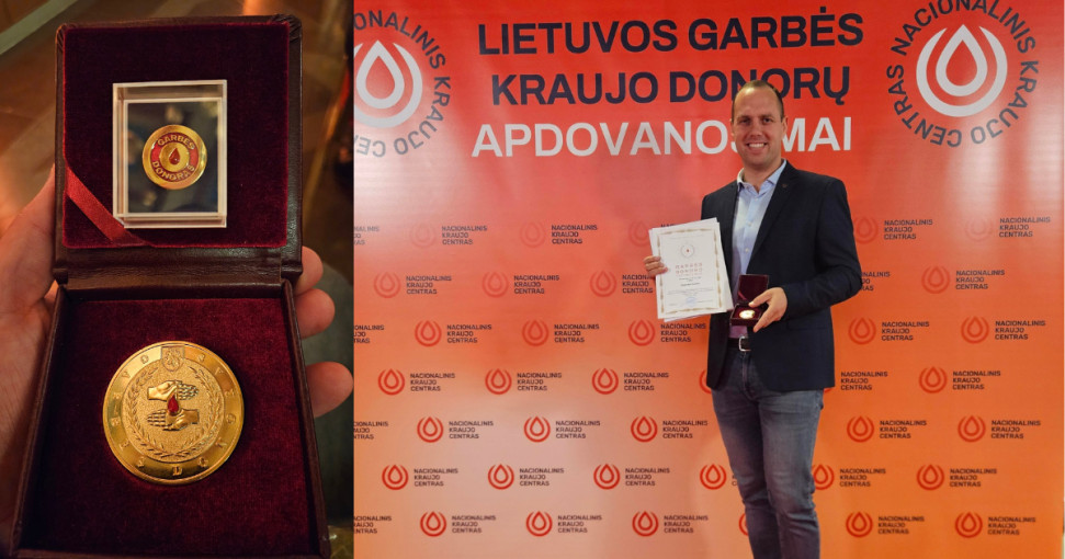 Klaipėdos kineziterapeutui Laurynui Gečiui – nacionalinis įvertinimas už kilnią donorystės misiją