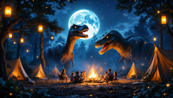 Pirmą kartą istorijoje – nakvynė tarp dinozaurų po žvaigždėtu dangumi