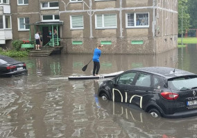 Stichinė liūtis Klaipėdoje: miestą užliejo lietus