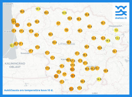 Kretingoje buvo išmatuotas aukščiausios oro temperatūros rekordas